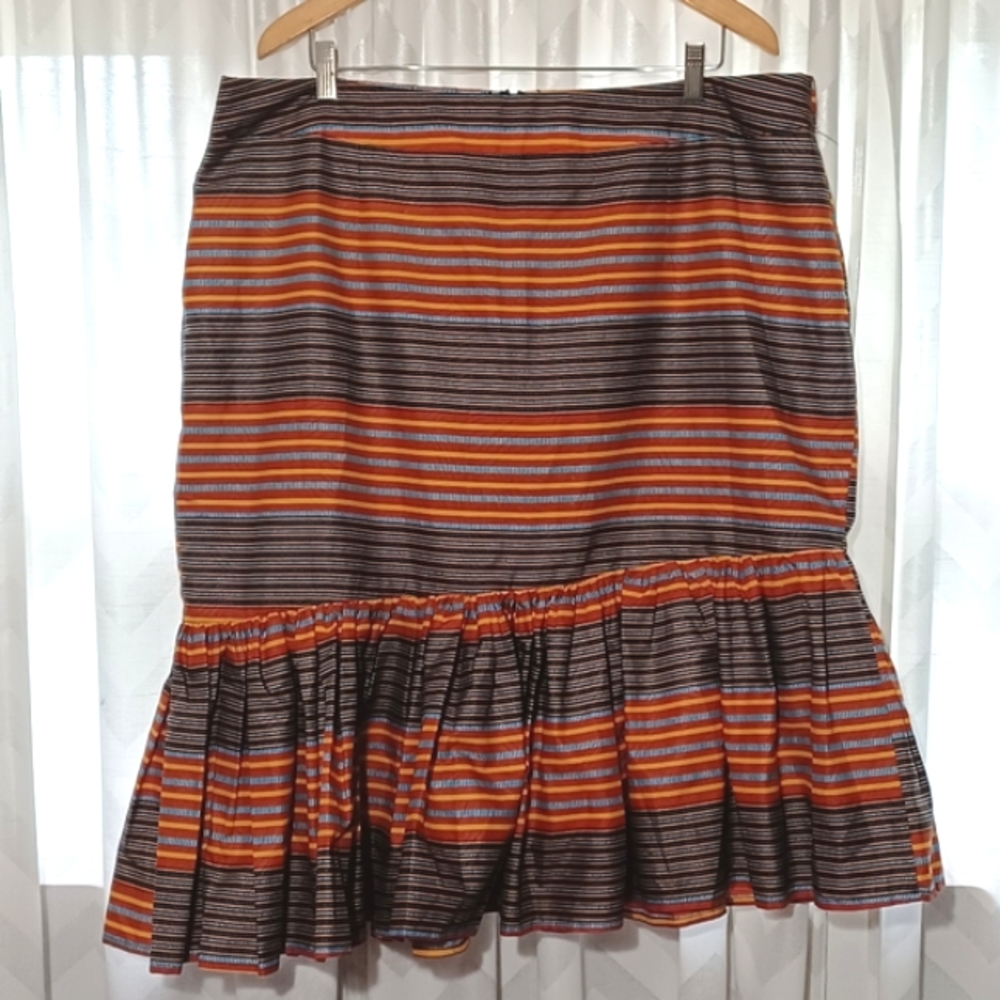 OFFURE Striped Assymetrical Skirt